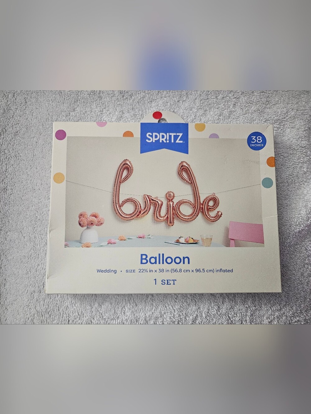 Spritz BRIDE Balloon Banner Kit 38" Rose Gold Foil Wedding Party Decoration